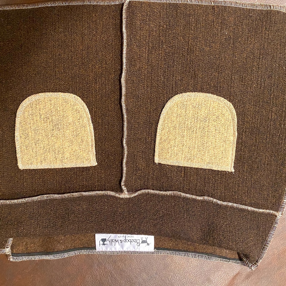 BEEBOP AND WALLY BROWN WOOL MINI SKIRT